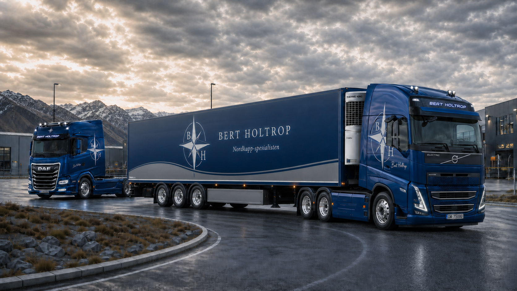 Holtrop refrigerated trucks in a Nordic setting